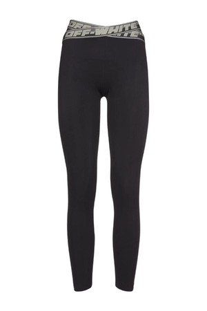 오프화이트 여성 레깅스 ATHLEISURE LOGO BAND JERSEY LEGGINGS N01