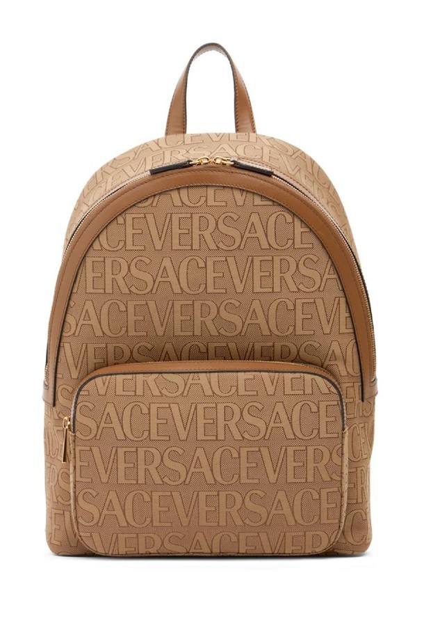 VERSACE - 백팩 - 베르사체 남성 백팩 Logo fabric   leather backpack NB01