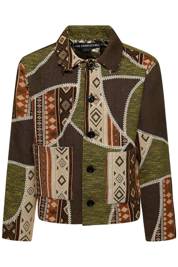 Andersson Bell - 블루종/점퍼 - 앤더슨벨 남성 니트 자켓 Unisex jacquard patchwork jacket NB01