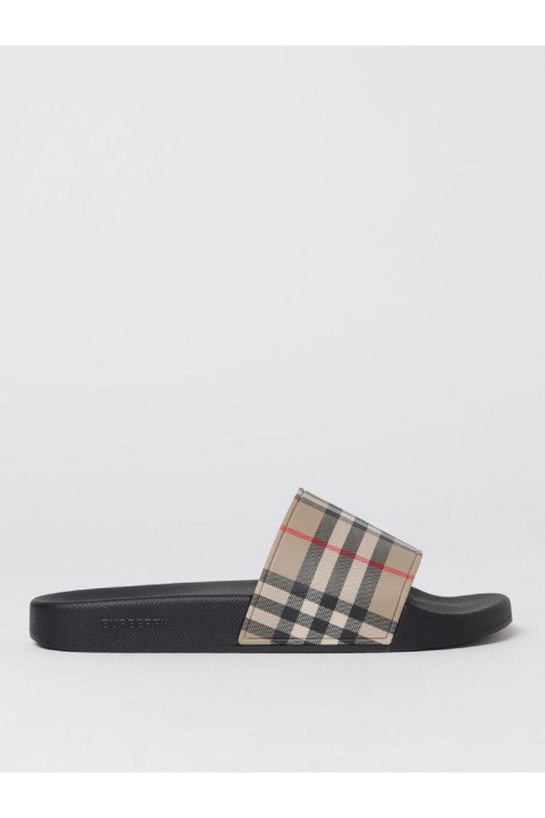 BURBERRY - 샌들/뮬/슬리퍼 - 버버리 여성 샌들 Burberry furley slides in check rubber NB03