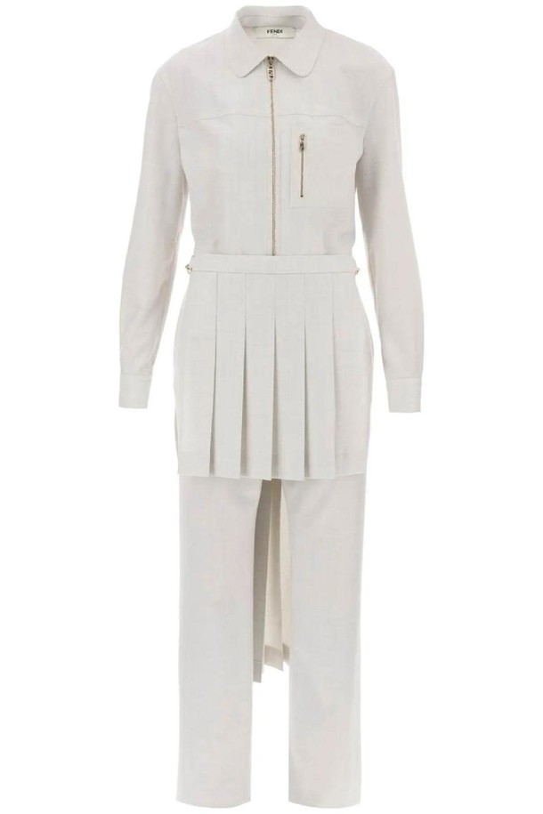 FENDI - 원피스 - 펜디 여성 점프수트 wool jumpsuit with pleated panels NB02