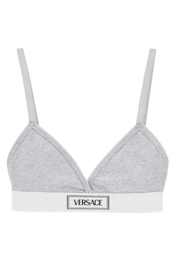 VERSACE - 기타소품 - 베르사체 여성 속옷 90s logo ribbed bralette NB02