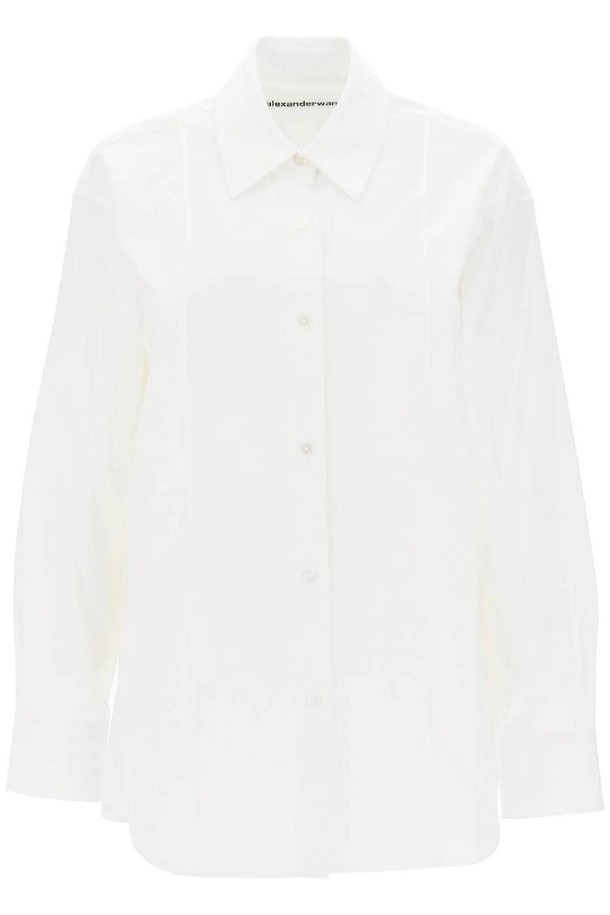 ALEXANDER WANG  - 블라우스/셔츠 - 알렉산더왕 여성 셔츠 블라우스 poplin shirt with rhinestones NB02