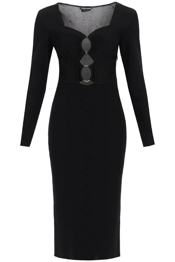 TOM FORD - 원피스 - 톰포드 여성 원피스 knitted midi dress with cut outs NB02