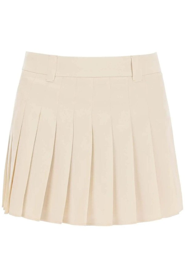 MIU MIU - 스커트/팬츠 - 미우미우 여성 스커트 pleated mini skirt with logo all over NB02