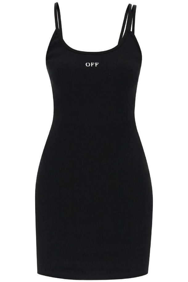 OFF-WHITE - 원피스 - 오프화이트 여성 원피스 tank dress with off embroidery NB02