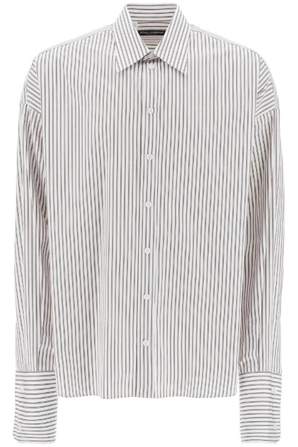 DOLCE & GABBANA - 긴팔셔츠 - 돌체앤가바나 남성 셔츠 oversized striped poplin shirt NB02