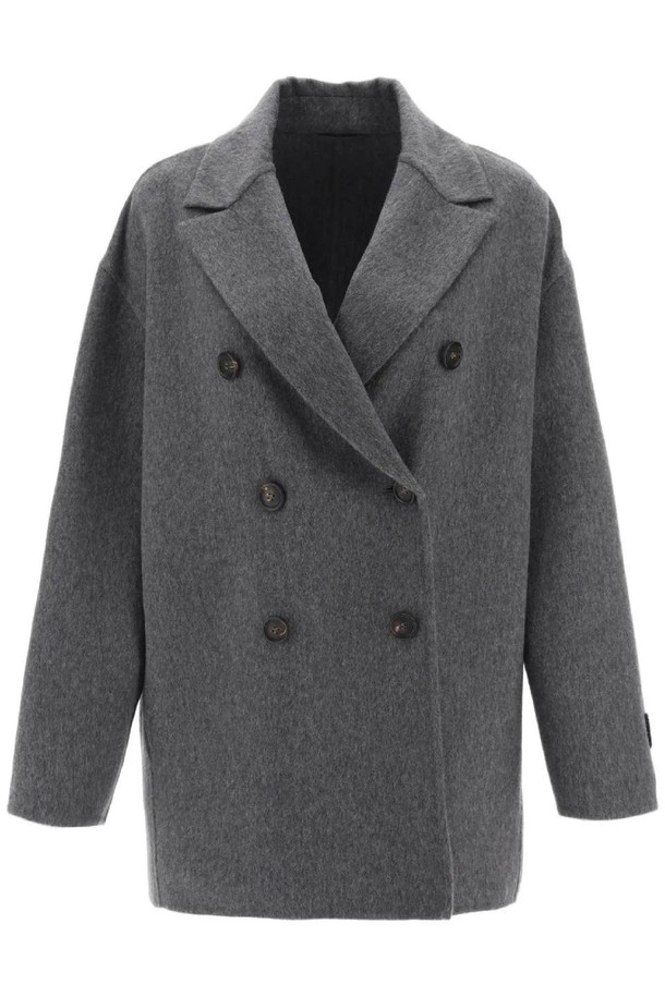 BRUNELLO CUCINELLI - 코트 - 브루넬로 쿠치넬리 여성 코트 cashmere beaver peacoat NB02