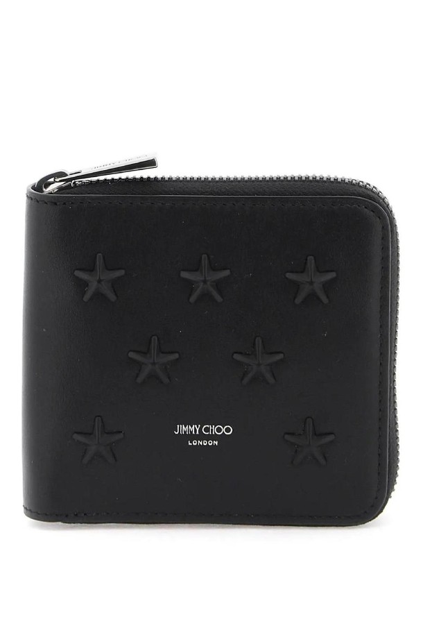 JIMMY CHOO - 지갑 - 지미추 남성 지갑 zip around wallet with stars NB02