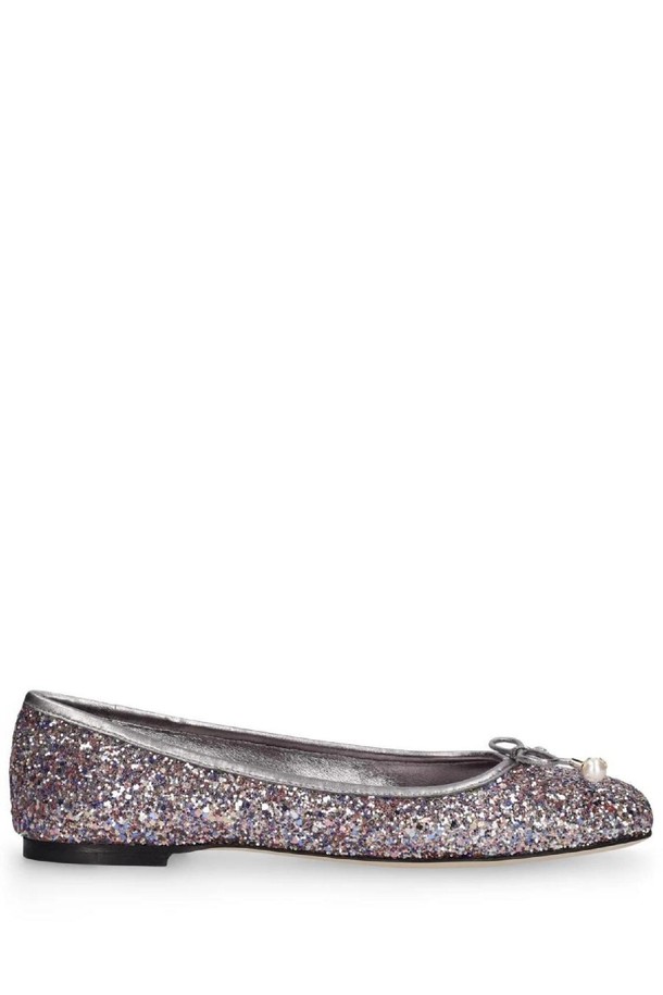 JIMMY CHOO - 플랫/로퍼 - 지미추 여성 발레리나 슈즈 10mm Elme glittered ballerina flats NB01