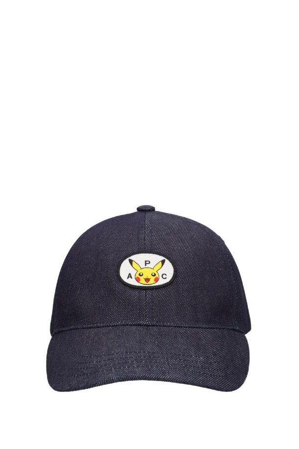 A.P.C. - 모자 - 아페쎄 여성 모자 A P C  x Pokemon denim baseball cap NB01