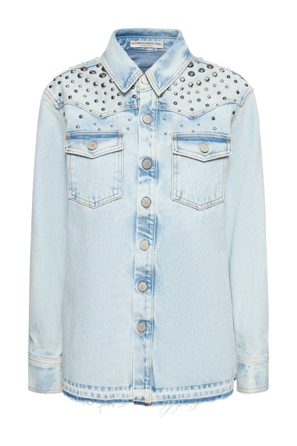 ALESSANDRA RICH - 자켓 - 알렉산드라리치 여성 데님 자켓 Denim jacket w  studs NB01