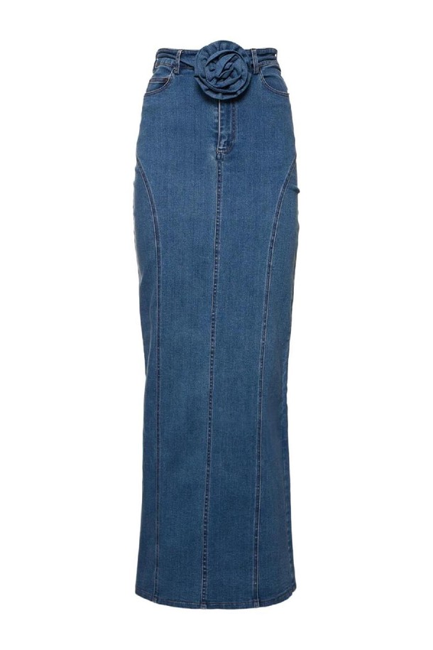 rotate - 스커트/팬츠 - 로테이트 여성 스커트 Stretch denim maxi skirt NB01