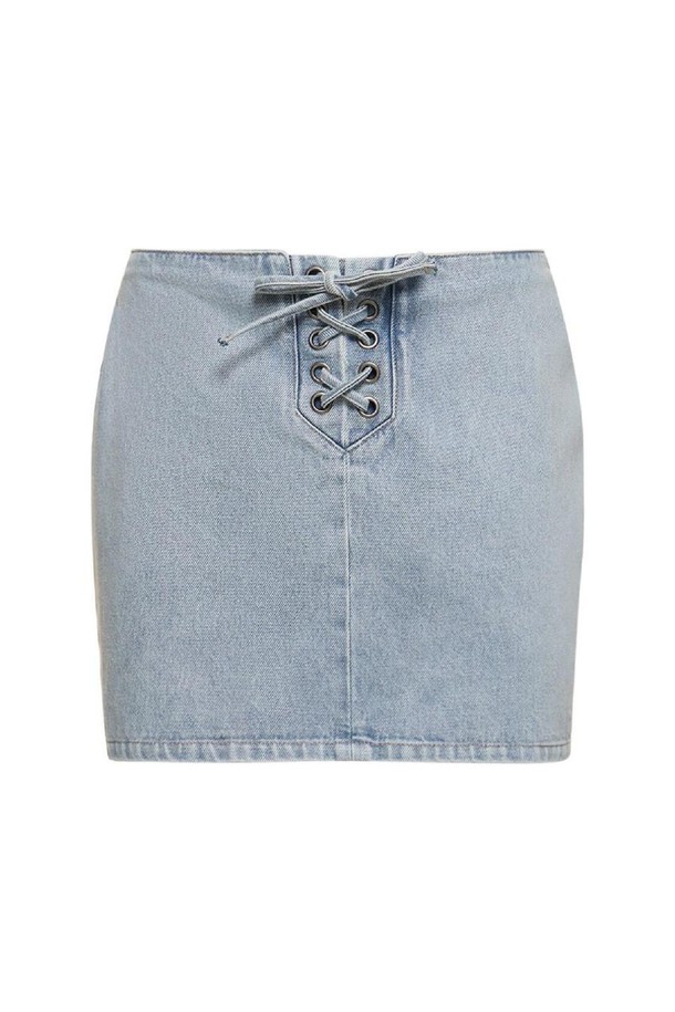 rotate - 스커트/팬츠 - 로테이트 여성 스커트 Denim lace up mini skirt NB01