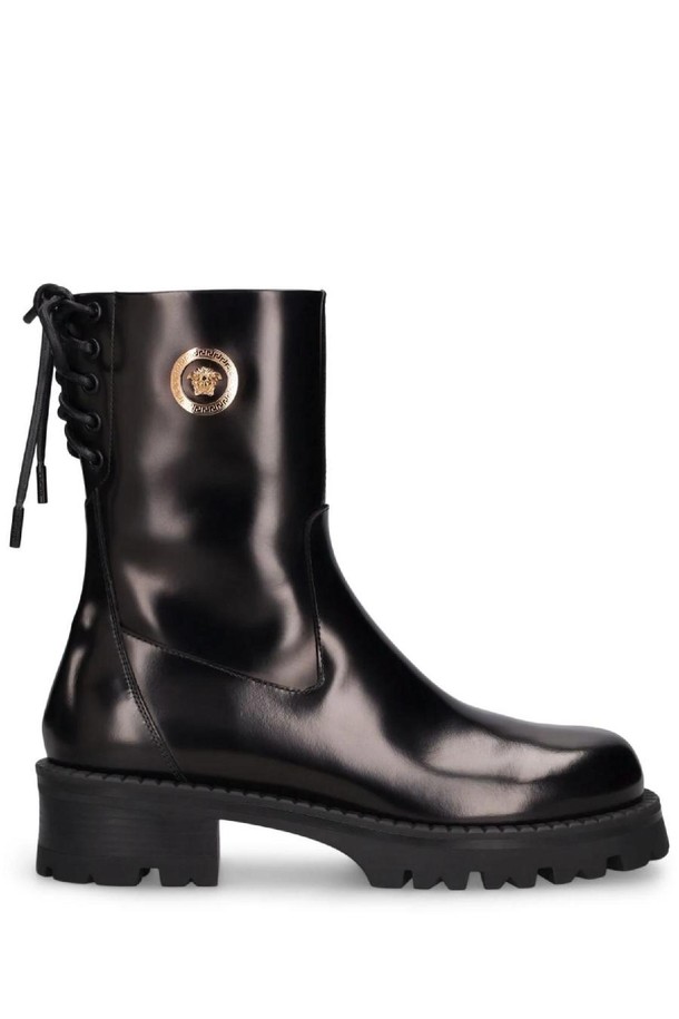 VERSACE - 부츠/워커 - 베르사체 여성 컴뱃부츠 35mm Leather ankle boots NB01