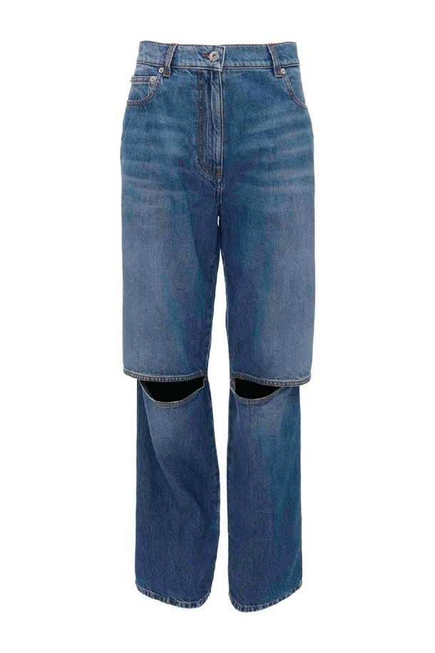 JW ANDERSON - 스커트/팬츠 - JW앤더슨 여성 청바지 Cut out knee denim bootcut jeans NB01