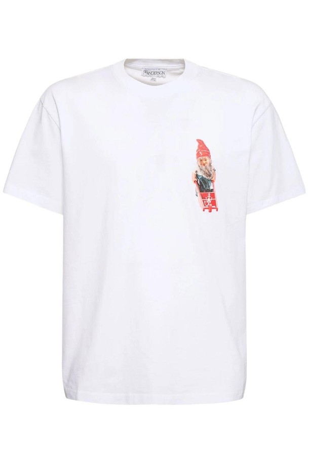 JW ANDERSON - 반팔티셔츠 - JW앤더슨 남성 티셔츠 Gnome print cotton jersey t shirt NB01