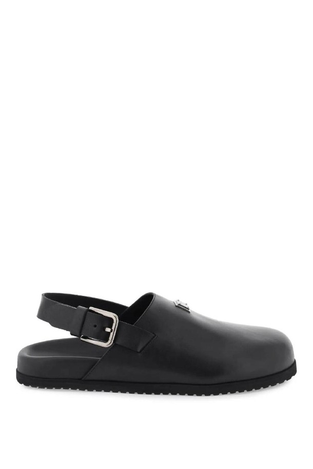 DOLCE & GABBANA - 샌들/슬리퍼 - 돌체앤가바나 남성 샌들 leather clogs with logo plate NB02