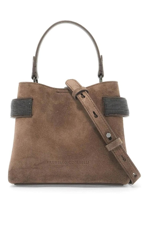 BRUNELLO CUCINELLI - 토트백 - 브루넬로 쿠치넬리 여성 핸드백 handbag with precious bands NB02