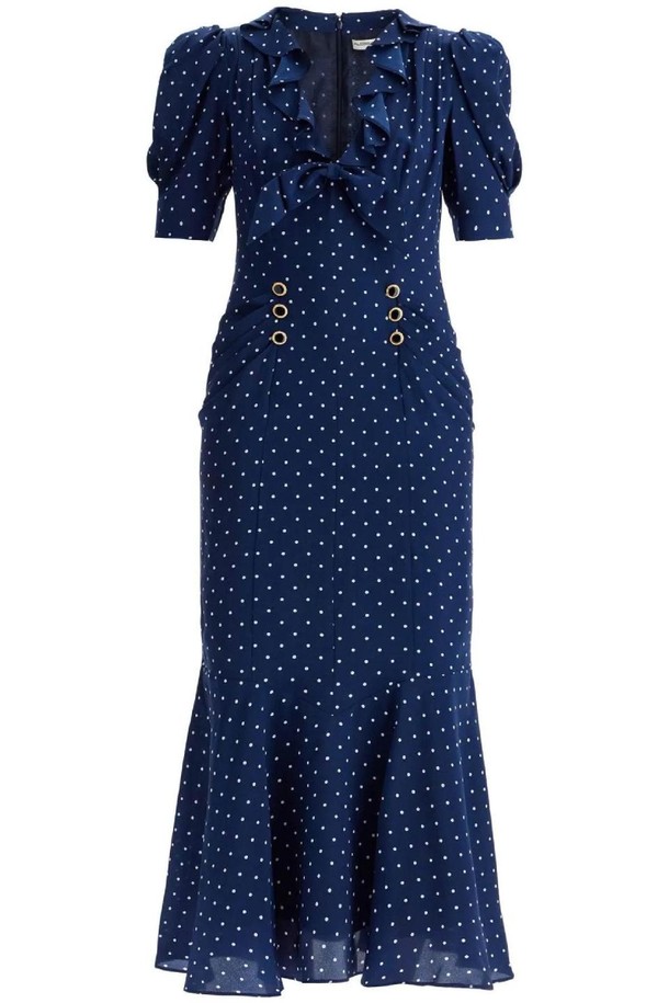 ALESSANDRA RICH - 원피스 - 알렉산드라리치 여성 원피스 polka dot silk midi dress NB02