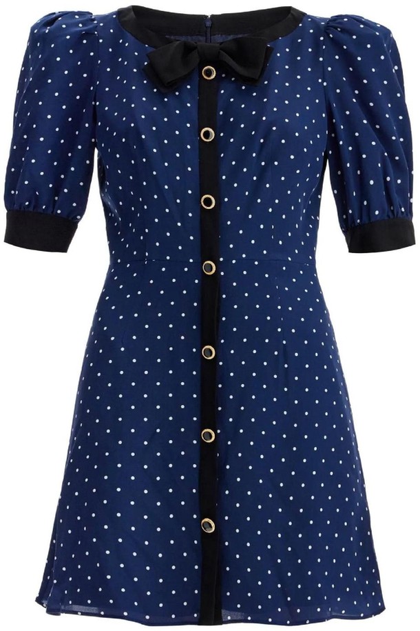 ALESSANDRA RICH - 원피스 - 알렉산드라리치 여성 원피스 silk polka dot mini dress NB02