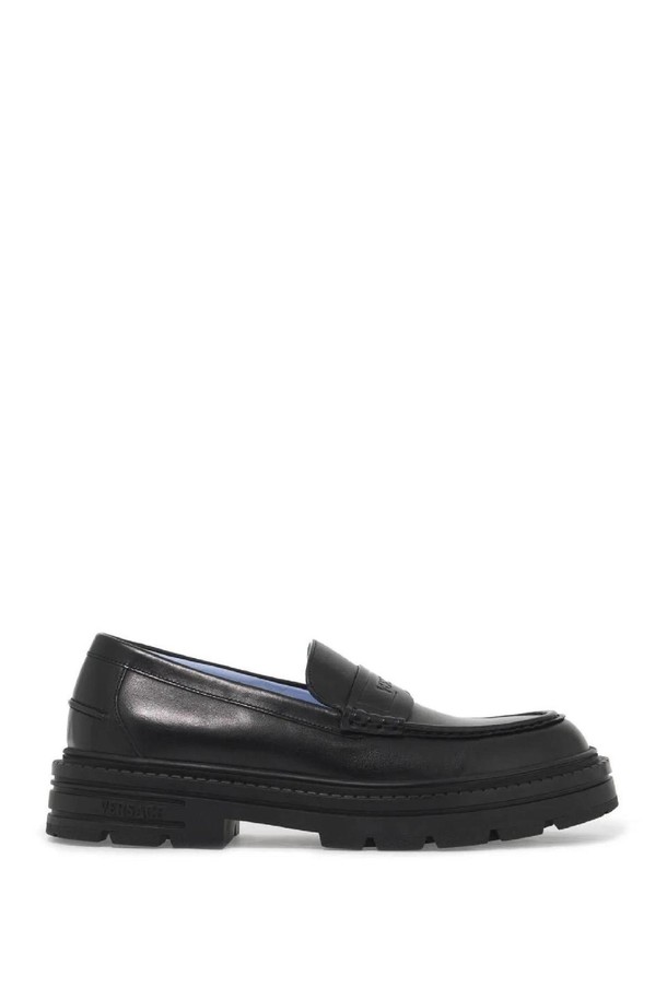 VERSACE - 드레스화 - 베르사체 남성 로퍼 smooth leather adriano loafers in NB02