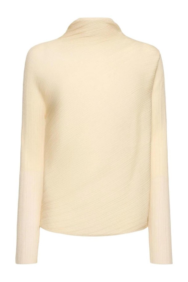 THEORY - 니트/가디건 - 띠어리 여성 터틀넥 Asymmetric ribbed wool blend top NB01