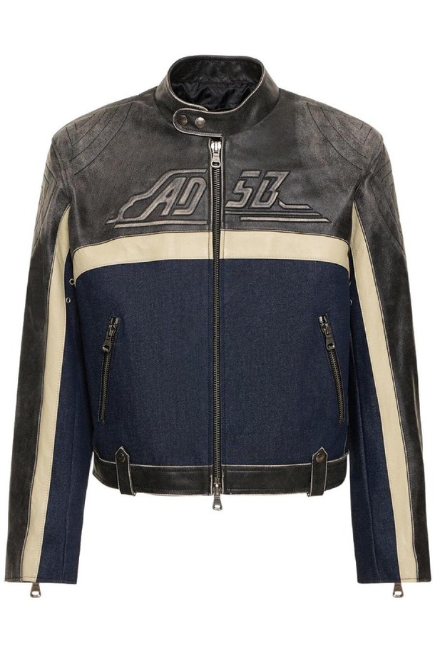 Andersson Bell - 블루종/점퍼 - 앤더슨벨 남성 가죽 자켓 24 Racing leather   denim jacket NB01