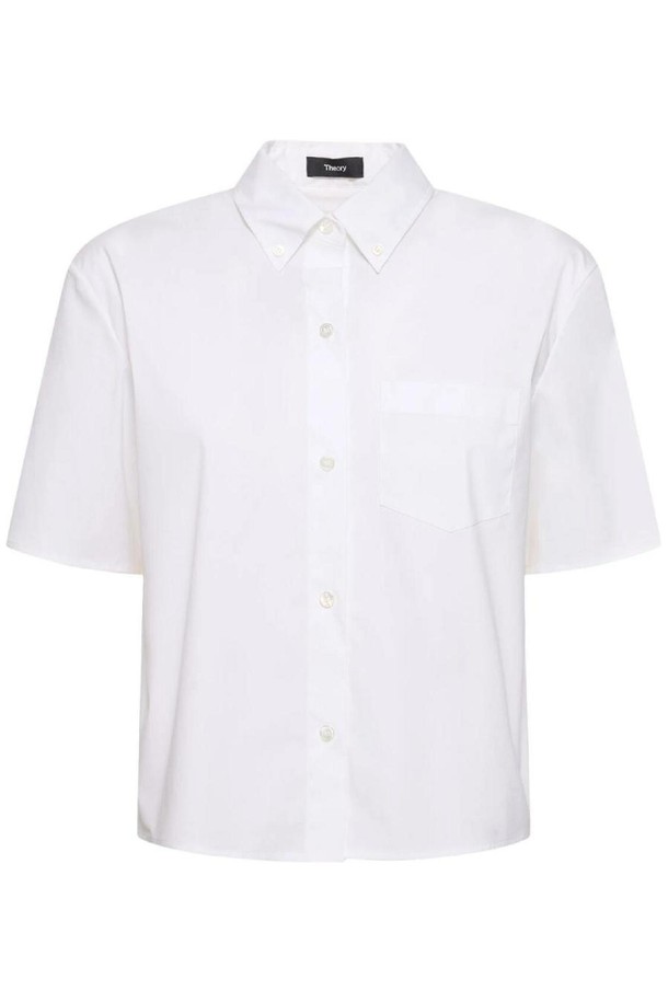 THEORY - 블라우스/셔츠 - 띠어리 여성 블라우스 Boxy cotton blend shirt NB01