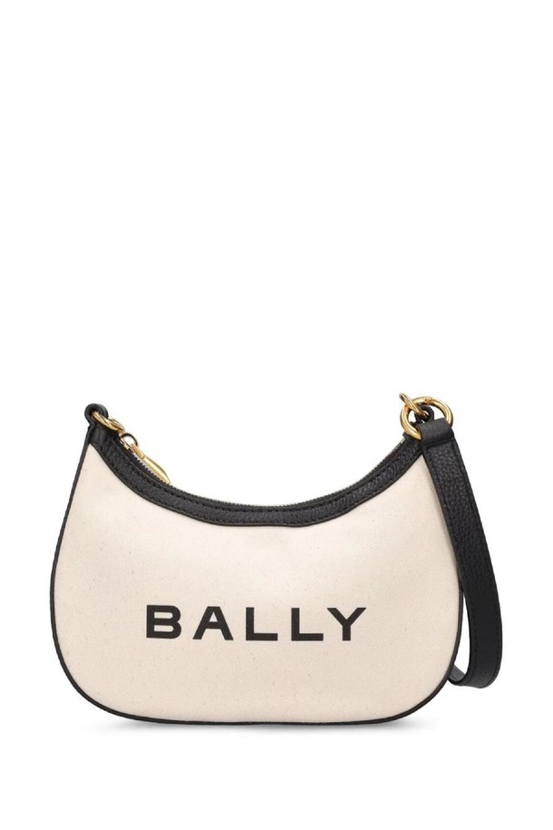 BALLY - 숄더백 - 발리 여성 숄더백 Bar Ellipse logo canvas shoulder bag 여자숄더백,여성버킷백,여자버킷백,여성크로스백,여자크로스백