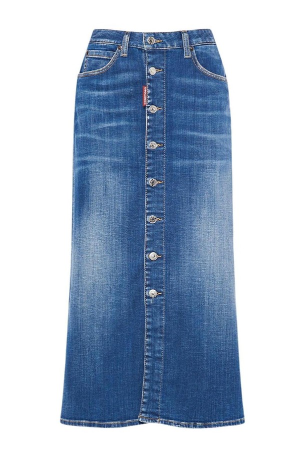 Dsquared2 - 스커트/팬츠 - 디스퀘어드2 여성 스커트 Denim midrise midi skirt w  buttons NB01