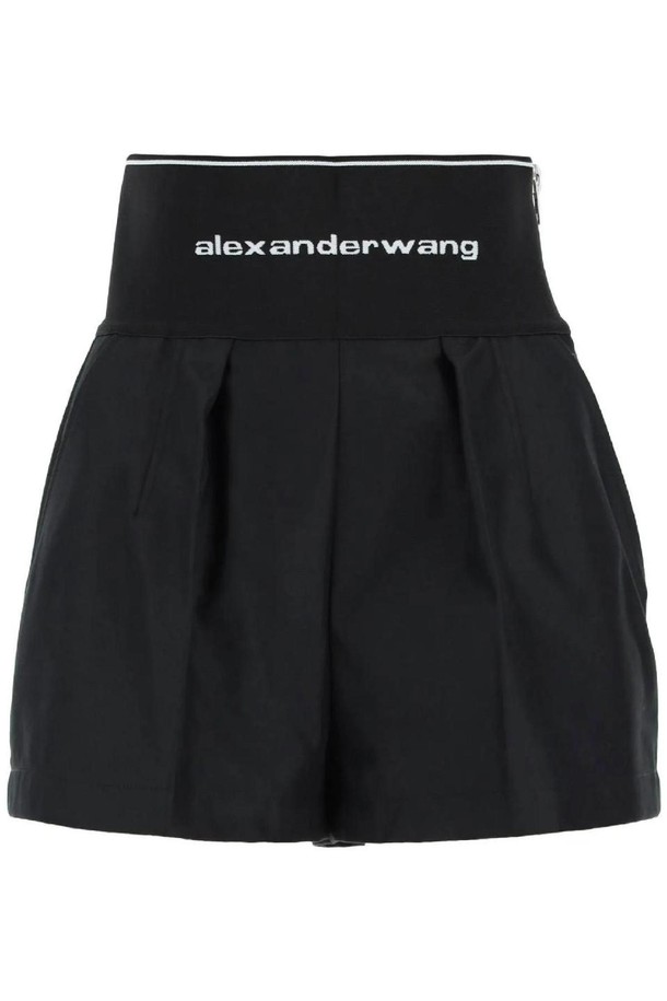 ALEXANDER WANG  - 스커트/팬츠 - 알렉산더왕 여성 숏팬츠 cotton and nylon shorts with branded waistband NB02