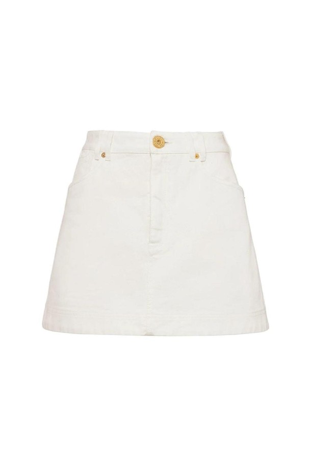 BALMAIN - 스커트/팬츠 - 발망 여성 스커트 Trapeze western denim mini skirt NB01