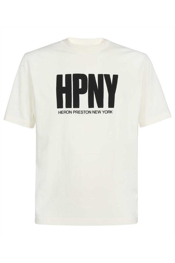 HERON PRESTON - 반팔티셔츠 - 헤론프레스톤 남성 티셔츠 Heron Preston HMAA032C99JER005 REG HPNY T shirt   White NB24