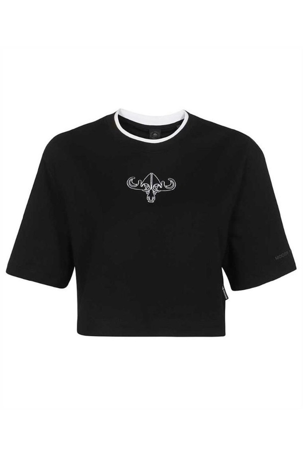 MOOSE KNUCKLES - 반팔티셔츠 - 무스너클 여성 티셔츠 Moose Knuckles M13LT750 MONTROSE T shirt   Black NB24