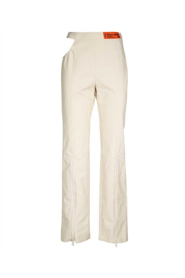 HERON PRESTON - 스커트/팬츠 - 헤론프레스톤 여성 팬츠 Heron Preston HWCO001S23FAB003 CANVAS ZIP CUT OUT Trousers   White NB24