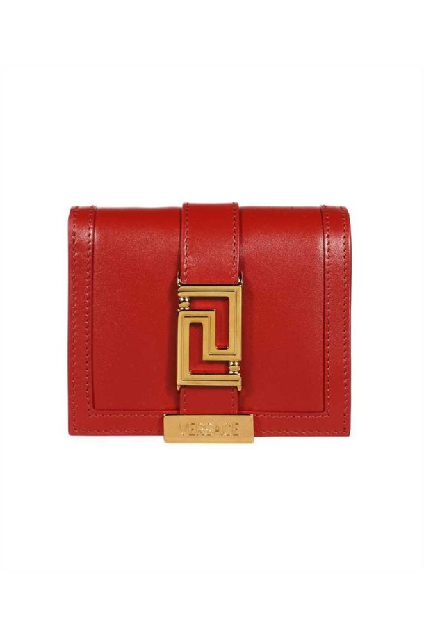 VERSACE - 중/반지갑 - 베르사체 여성 지갑 Versace 1007130 1A05134 GRECA GODDESS CHAIN Wallet   Red NB24