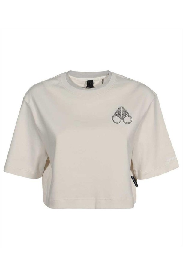 MOOSE KNUCKLES - 반팔티셔츠 - 무스너클 여성 티셔츠 Moose Knuckles M13LT740 HAZELTON T shirt   Beige NB24