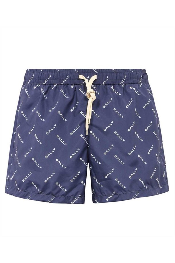 BALLY - 기타소품 - 발리 남성 수영복 Bally MJE04J NY224 LOGO PRINT Swim shorts   Blue NB24