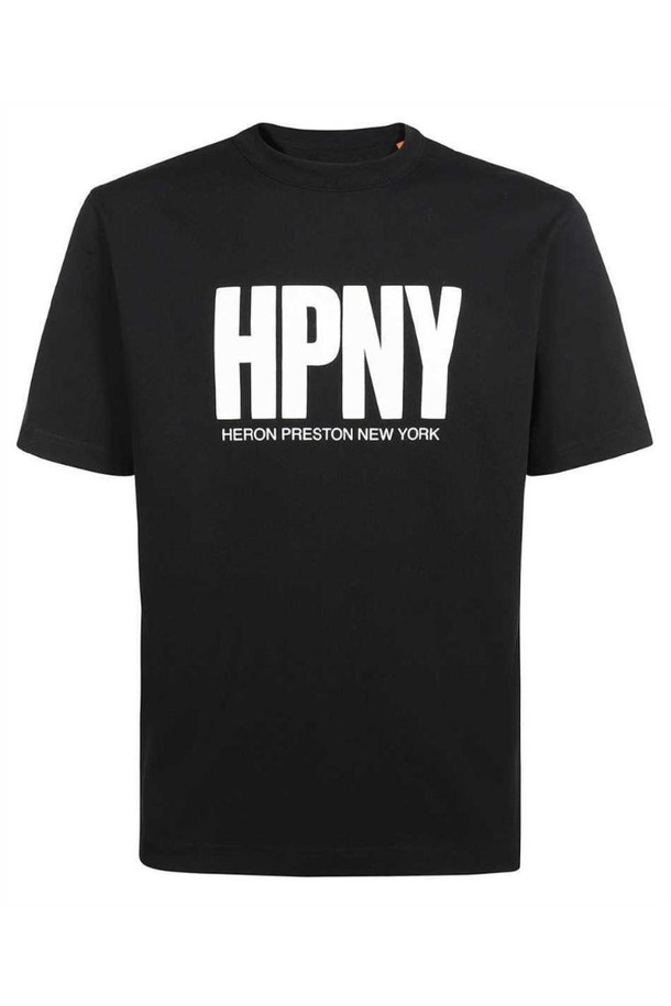 HERON PRESTON - 반팔티셔츠 - 헤론프레스톤 남성 티셔츠 Heron Preston HMAA032C99JER005 REG HPNY T shirt   Black NB24