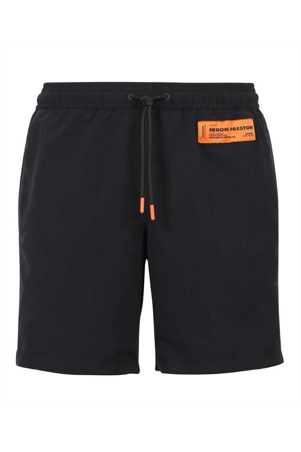 HERON PRESTON - 기타소품 - 헤론프레스톤 남성 수영복 Heron Preston HMFA005C99FAB001 PATCH LOGO Swim shorts   Black NB24