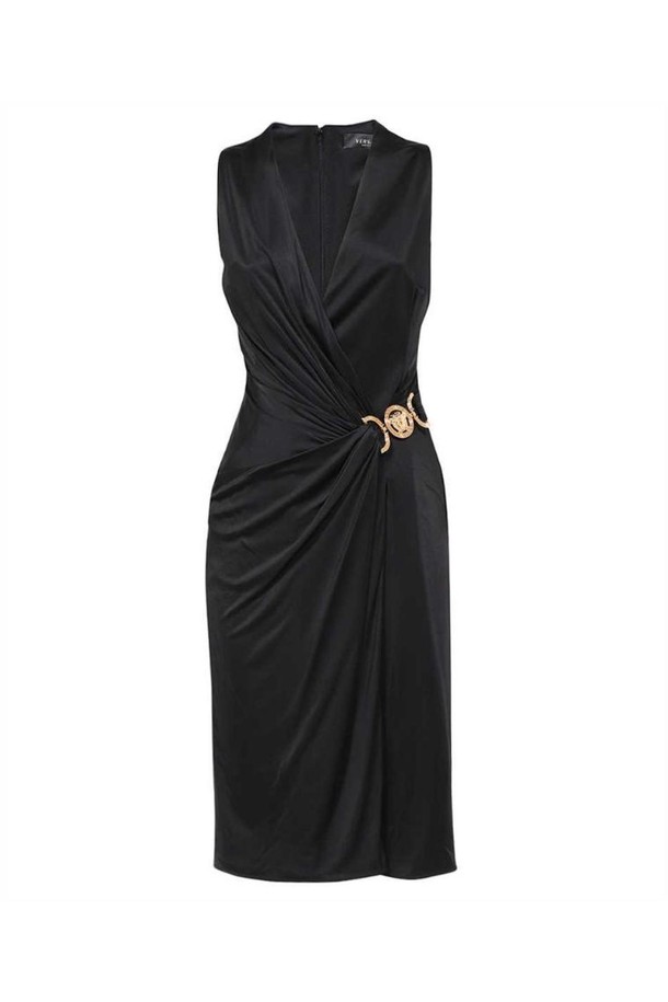 VERSACE - 원피스 - 베르사체 여성 원피스 Versace 1011634 1A00572 MEDUSA 95 MIDI Dress   Black NB24