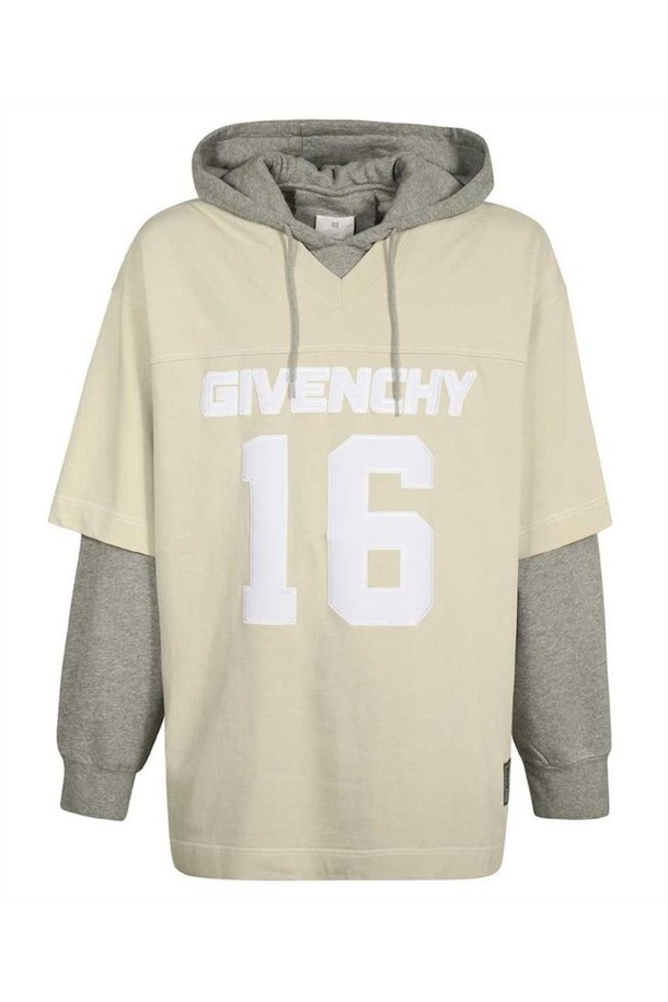 GIVENCHY - 긴팔티셔츠 - 지방시 남성 맨투맨 후드 Givenchy BMJ0M03YHU ULTRA FIT DOUBLE LAYER Hoodie   Beige NB24