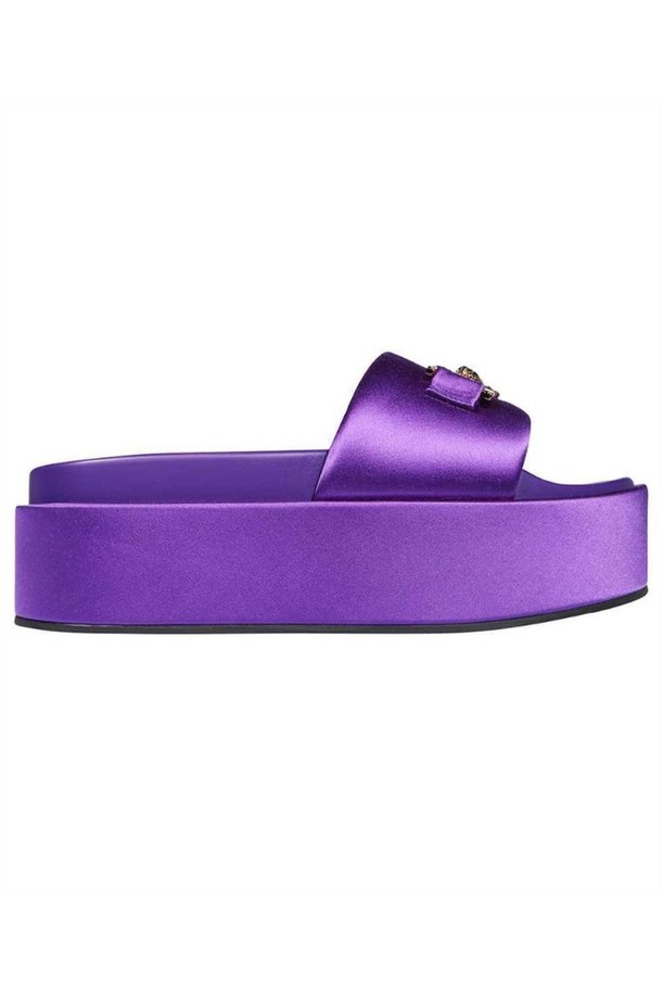 VERSACE - 샌들/뮬/슬리퍼 - 베르사체 여성 슬리퍼 Versace 1007854 1A00619 MEDUSA BIGGIE PLATFORM Slides   Purple N24