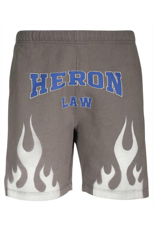 HERON PRESTON - 하프팬츠 - 헤론프레스톤 남성 숏팬츠 Heron Preston HMCI011S23JER004 LAW FLAMES Shorts   Grey NB24