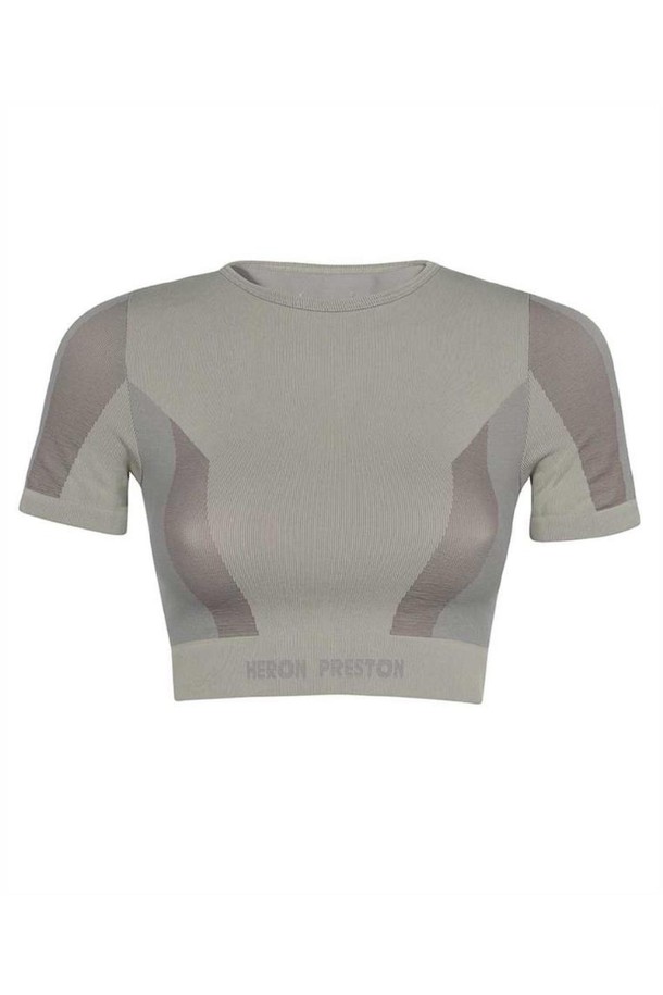 HERON PRESTON - 반팔티셔츠 - 헤론프레스톤 여성 티셔츠 Heron Preston HWVA004F23KNI001 3D RIBBING T shirt   Grey NB24