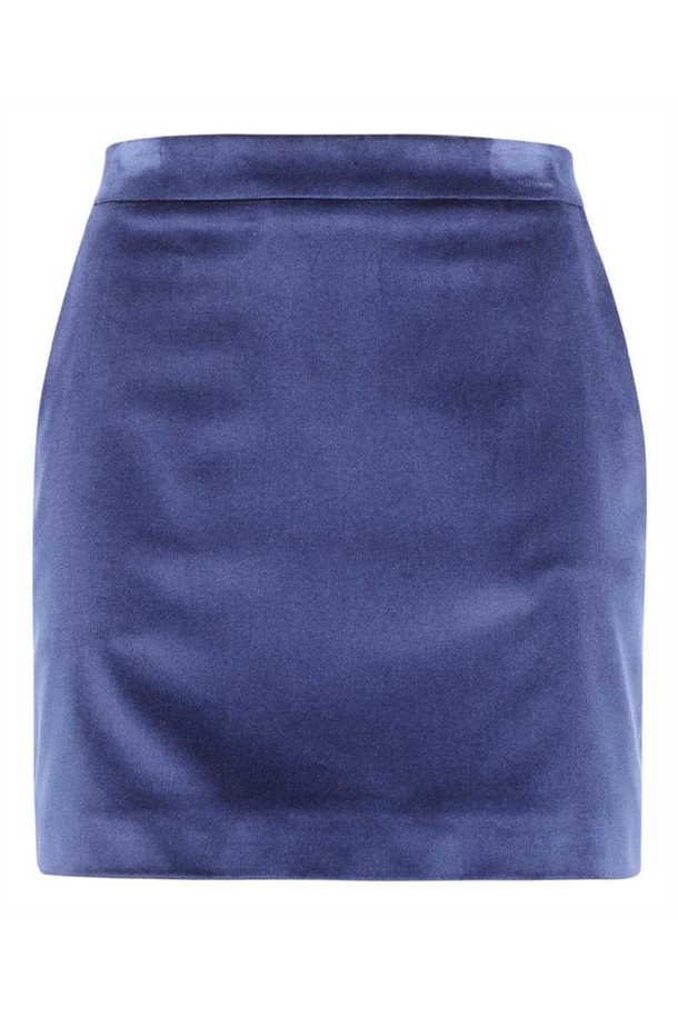 BALLY - 스커트/팬츠 - 발리 여성 스커트 Bally WSK00Q SE094 HIGH WAIST VELVET MINI Skirt   Blue NB24