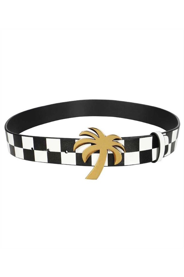 PALMANGELS - 벨트 - 팜앤젤스 남성 벨트 Palm Angels PMRB020F22LEA002 PALM BEACH Belt   Black NB24