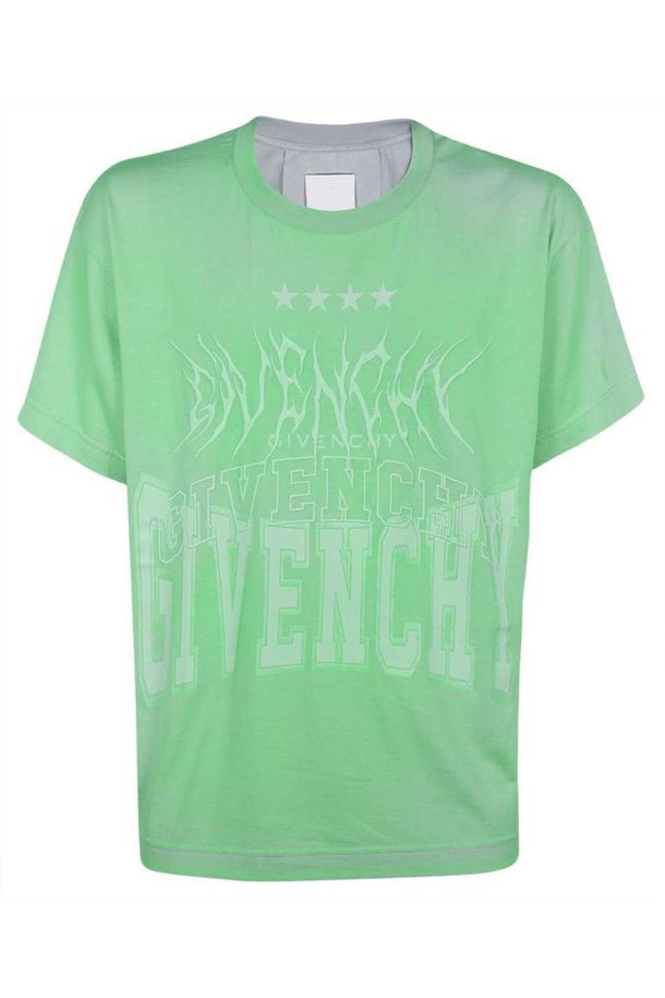 GIVENCHY - 반팔티셔츠 - 지방시 남성 티셔츠 Givenchy BM71JB3YJ8 BOXY T shirt   Green NB24