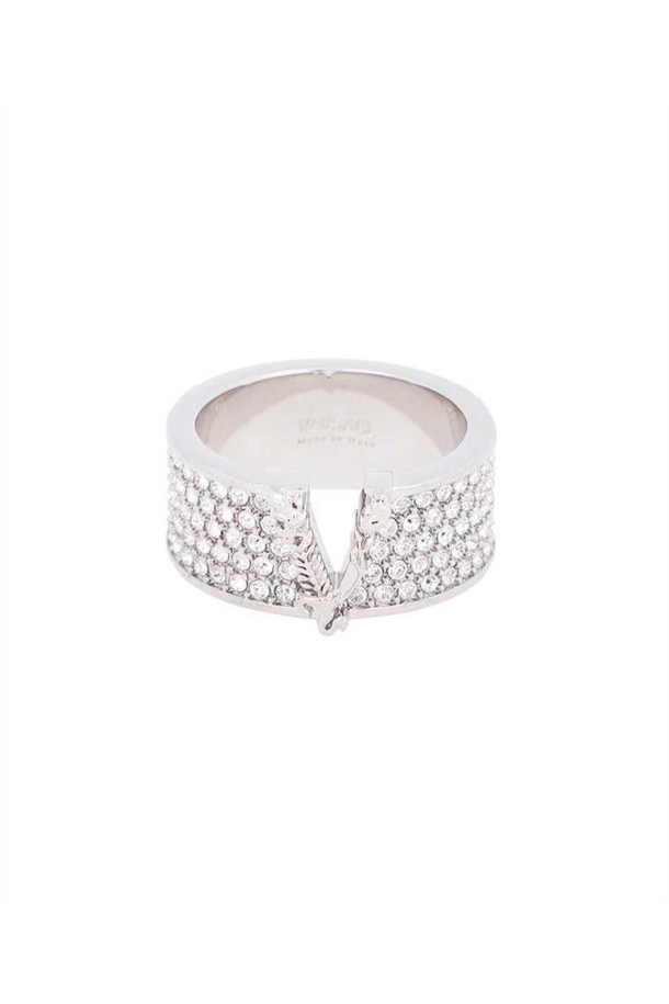 VERSACE - 반지 - 베르사체 여성 반지 Versace 1009214 1A00621 CRYSTAL VIRTUS Ring   Silver NB24